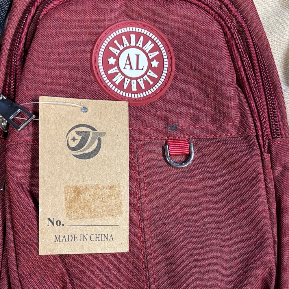 Men's or women’s red crimson  Alabama Football sling Bag New with tag - Picture 2 of 5